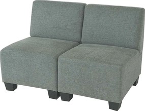 Modułowa sofa 2-osobowa Moncalieri,  szary, bez podłokietników