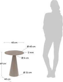 Metalowy okrągły stolik ø 40 cm Shirel – Kave Home