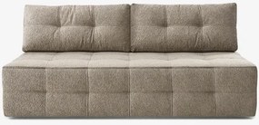 Sofa z Funkcją Spania MORANA Beżowa Boucle Nowoczesna