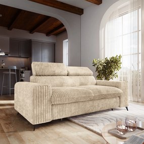 Masseno Sofa BENETE z funkcją spania - Kremowy - TILIA 03