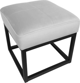 Pufa MAX tkanina Welur loft ławka podnóżek metal : Kolor Stelaża - Czarny , Kolor tkaniny - VELVET - MG39, Typ tkaniny - Velvet
