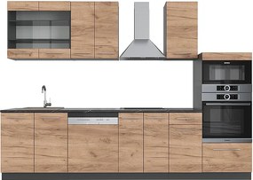 Aneks kuchenny złoty dąb power/antracyt 300x46x81.6 fame-line