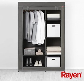 Szara tekstylna szafa 105x161 cm – Rayen