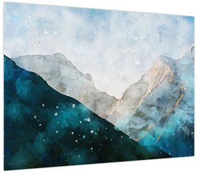 Obraz - Rysunek gór (70x50 cm)