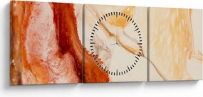 Obraz - Malarstwo abstrakcyjne (z zegarem) (90x30 cm)