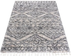Kremowy dywan shaggy do salonu boho L3-P38