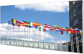 Szklany Panel Kilka Flag Państwowych
