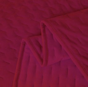 Aksamitna narzuta na łóżko ASTRALIA, ciemnoróżowa Rozmiar: 200 x 220 cm