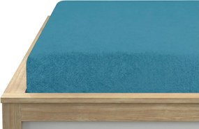 PrzytulneMieszkanie.pl Prześcieradło frotte EXCLUSIVE ciemnoturkusowe 90 x 200 cm
