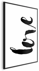 Plakat Czarne Love 29,7x42 cm z ramą czarną z marginesem ARTGEIST B