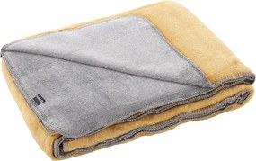 Koc Cosy Home 150x200cm  Mustard&amp;Grey