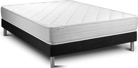 lózka z materacem VITALMEMO 150 x 190 cm Rama lózka Czarny