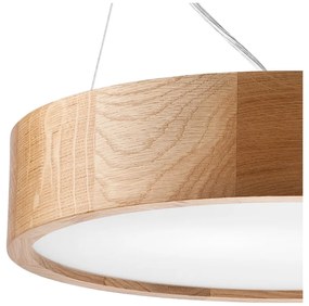 Brązowa lampa wisząca ze szklanym kloszem ø 37 cm Eveline – LAMKUR