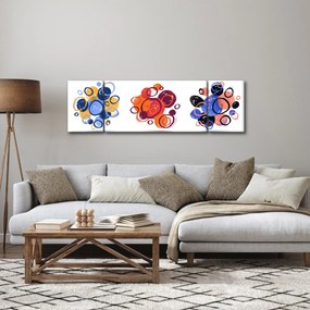 Obraz kolorowych kółek (170x50 cm)