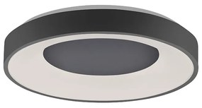 Nowoczesna lampa sufitowa ciemnoszara z LED 3-stopniowy ściemniacz - Steffie Nowoczesny Oswietlenie wewnetrzne