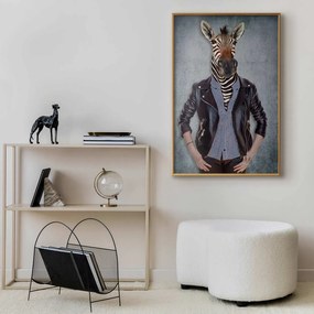 Plakat Zebra Ewa 40x60 cm z ramą złotą bez marginesu ARTGEIST B