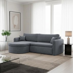 Uniwersalny narożnik Verona L z funkcją spania, do salonu, szary