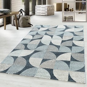 Dywan nowoczesny iluzja kremowo-granatowy 80 cm x 250 cm