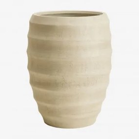 Doniczka Z Betonu Gabe Ø30 Cm - ↑45 Cm & Biały - Sklum