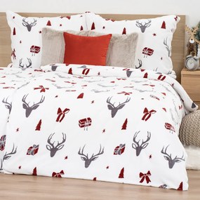 4Home Pościel mikroflanela Stag & Bows, 140 x 220 cm, 70 x 90 cm