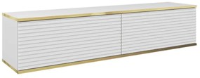 Szafka RTV KARL 3D 135cm wisząca/stojąca biały mat  PIASKI Meble