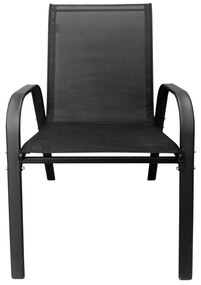 Zestaw mebli ogrodowych stół szklany T25 prostokątny 120x80+ 6 krzeseł PATIO do ogrodu na balkon