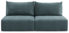 Turkusowa rozkładana/ze schowkiem sofa 216 cm Kalena – Makamii