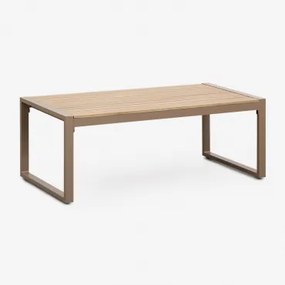 Prostokątny Stolik Kawowy Ogrodowy 110x55 Cm Z Aluminium Lipov Moka Brown - Sklum