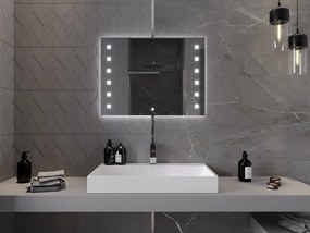 Mexen Ner lustro łazienkowe podświetlane 80 x 60 cm, LED 6000K, antypara - 9809-080-060-611-00