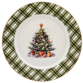 Altom Porcelanowy talerz deserowy Christmas Tree20 cm