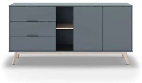 Szarozielona komoda 165x80x40 cm Pisco – Marckeric