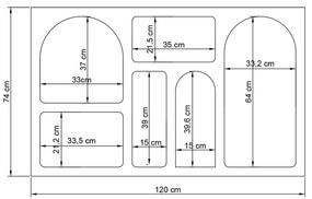 Biała wielopoziomowa półka 120 cm Lorin – Kalune Design