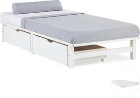 Łóżko paletowe 90x200 cm białe