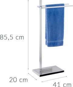 Łazienkowy stojak na ręczniki QUADRO - 2 ramienny, WENKO