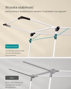 Suszarka na pranie BREEZE, 56,5x173x96,5cm, biała SongmicsHome
