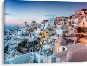 Obraz - Zmierzch na Santorini (70x50 cm)