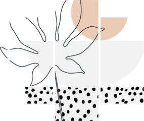 Obraz - Line art flowers N⁰3 (125x70 cm)