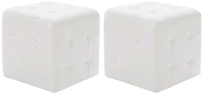 Zestaw białych puf do salonu S5-G16