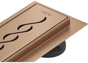 Mexen Flat M18 odpływ liniowy 100 cm, miedź szczotkowana - 1C23100-15