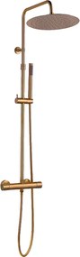 Luisa II kolumna prysznicowa termostatyczna szczotkowanej miedzi - Essebagno