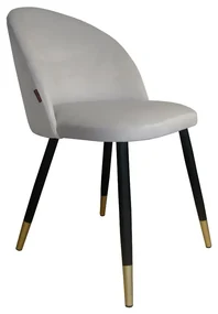 Krzesło CLAUDINE 1 VELVET GOLD jasno szare ATOS
