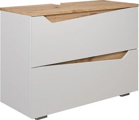 Szafka na wannę biały/artystyczny 80x35x57.5 marelle