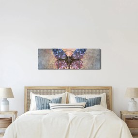 Obraz - Steampunk motyl (z zegarem) (90x30 cm)