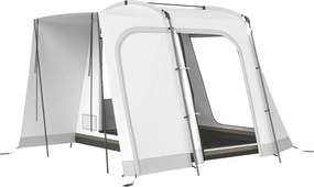 Outsunny Namiot tylny dla 2-4 osób, 320 x 280 x 205 cm, 2 w 1 wodoodporny namiot tunelowy z 4 drzwiami, oknem i podłogą | Aosom PL