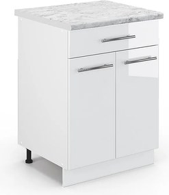 Szafka dolna do kuchni biały wysoki połysk 60x60x82 fame-line