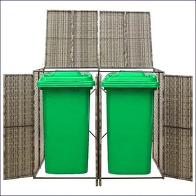 2 osłony na śmietniki ogrodowe w kolorze szarym S3-H63