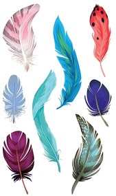 Naklejki 3D Feather, 8 x 14 cm
