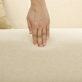 HOMCOM Dwumiejscowa Sofa, kompaktowa, przyjazna dla skóry, do 240 kg, 130x74x79 cm, Kremowa