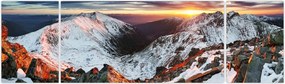 Obraz - Zimowa panorama górska (170x50 cm)