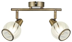 Prezent 14104 - Oświetlenie punktowe SIENTO 2xE14/40W/230V mosiądz